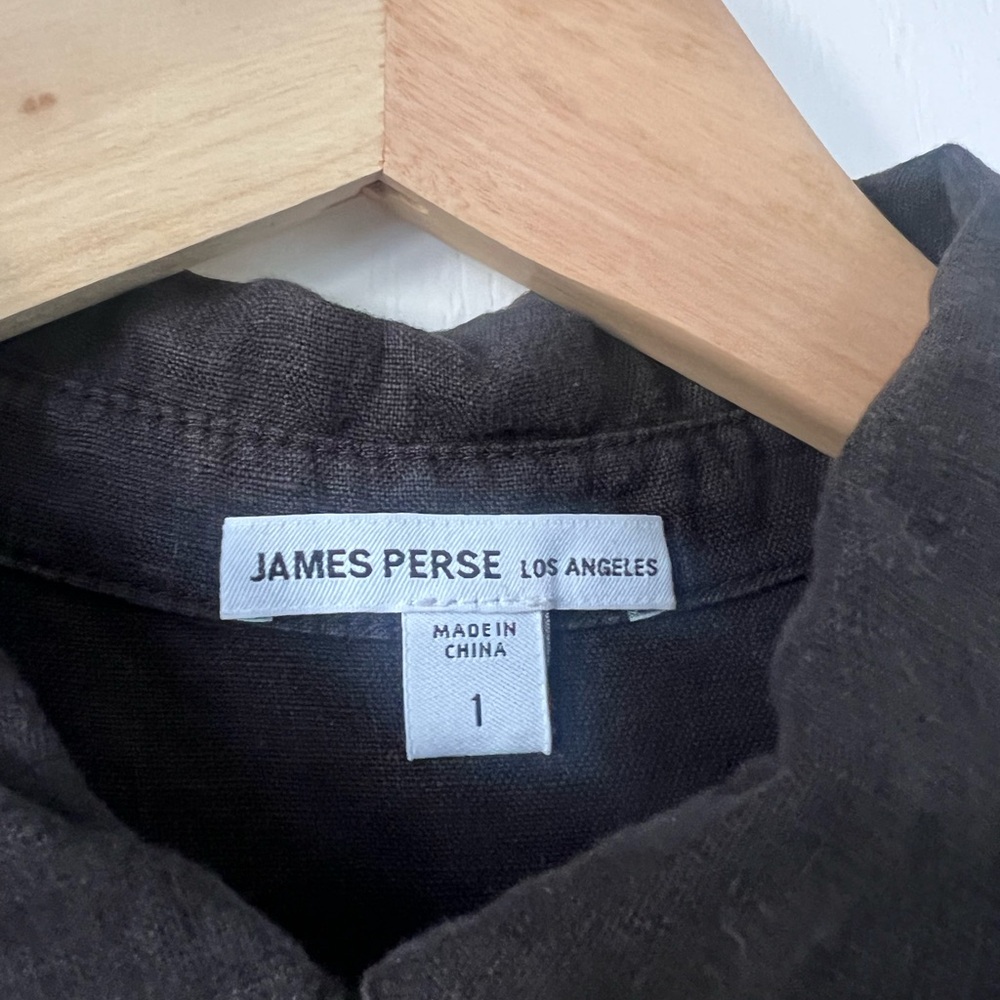 James Perse Lighweight Linen Shirt Dress - Picture 5 of 5